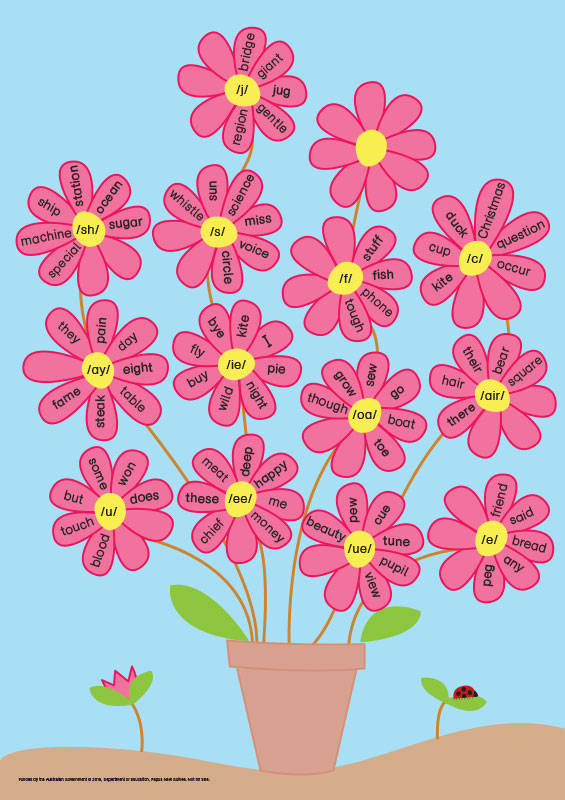 Phoneme example words A poster